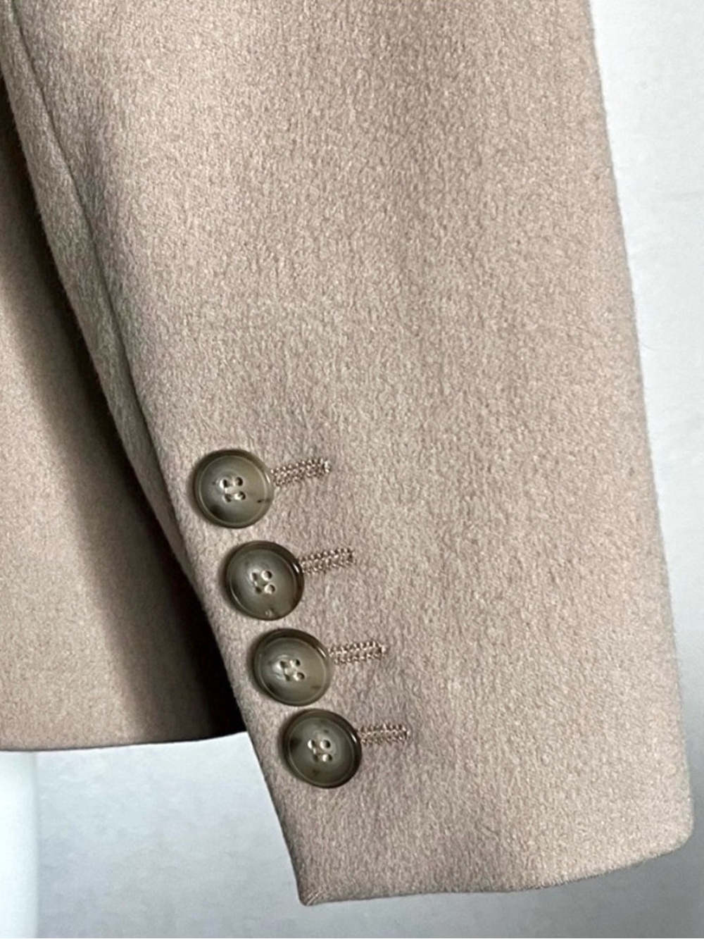 Max Mara Beige Unno Virgin Wool Single Breasted Blazer Jacket 10 Luxury - Picture 6 of 9